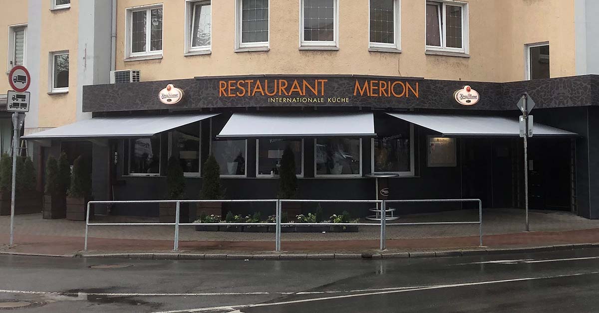 3 Markisen für das Restaurant Merion in Duisburg